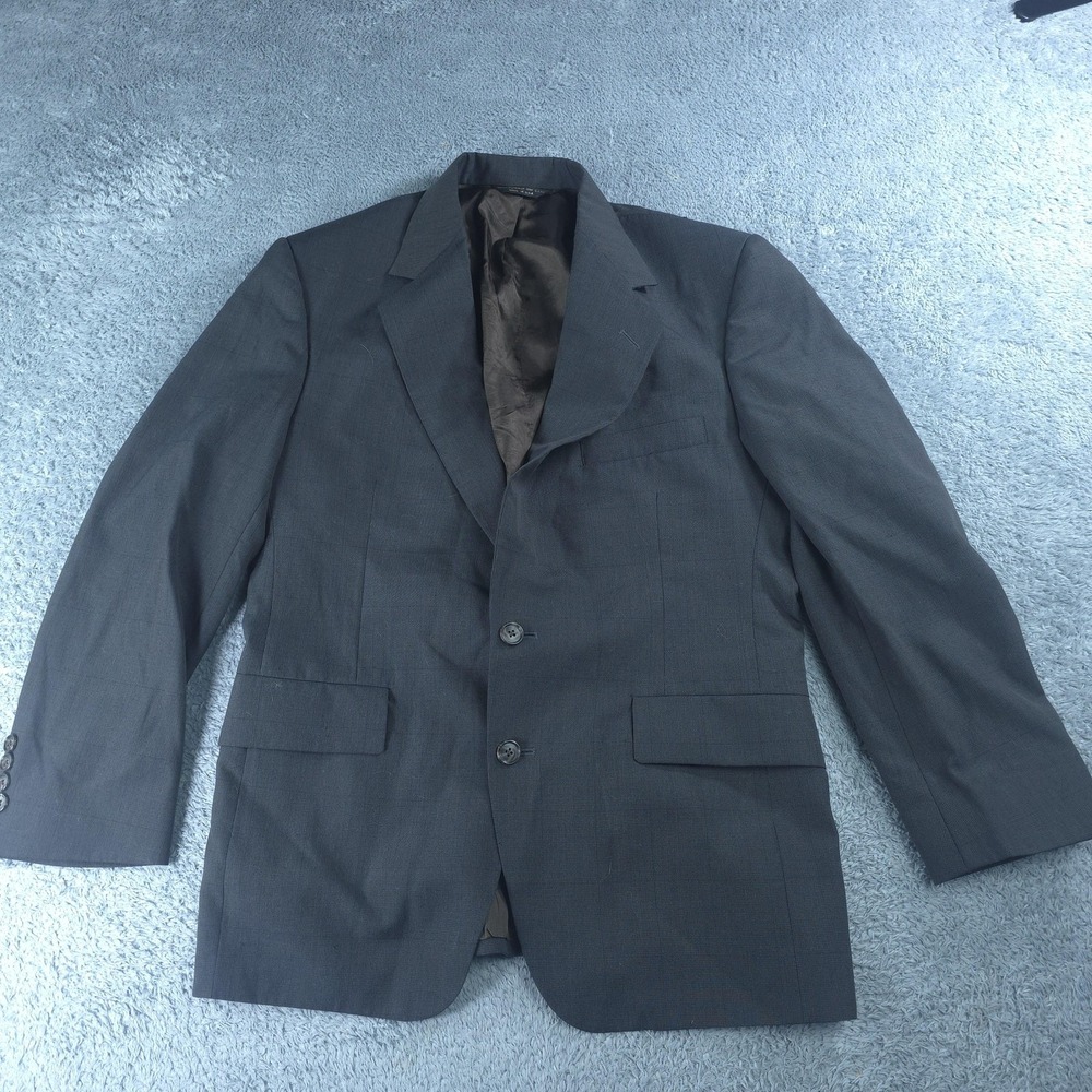 Vintage La Crosse Suit Jacket Mens 40 Short Gray Sport Coat Two Button Made USA